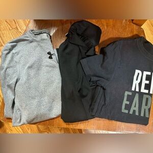 Under Armour + Nike Gray and Black Tops Bundle